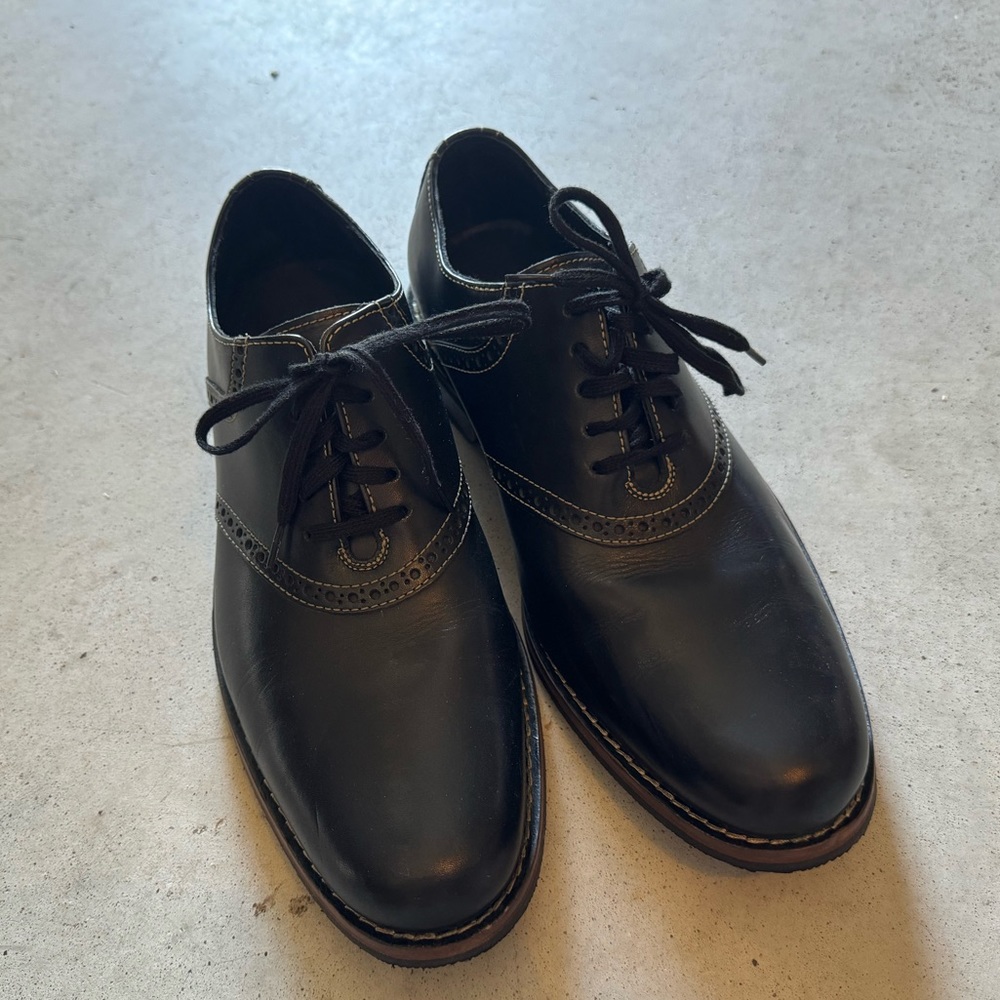 Cole Haan lenox hill cap oxford, Size 10W, Black/Dark Brown